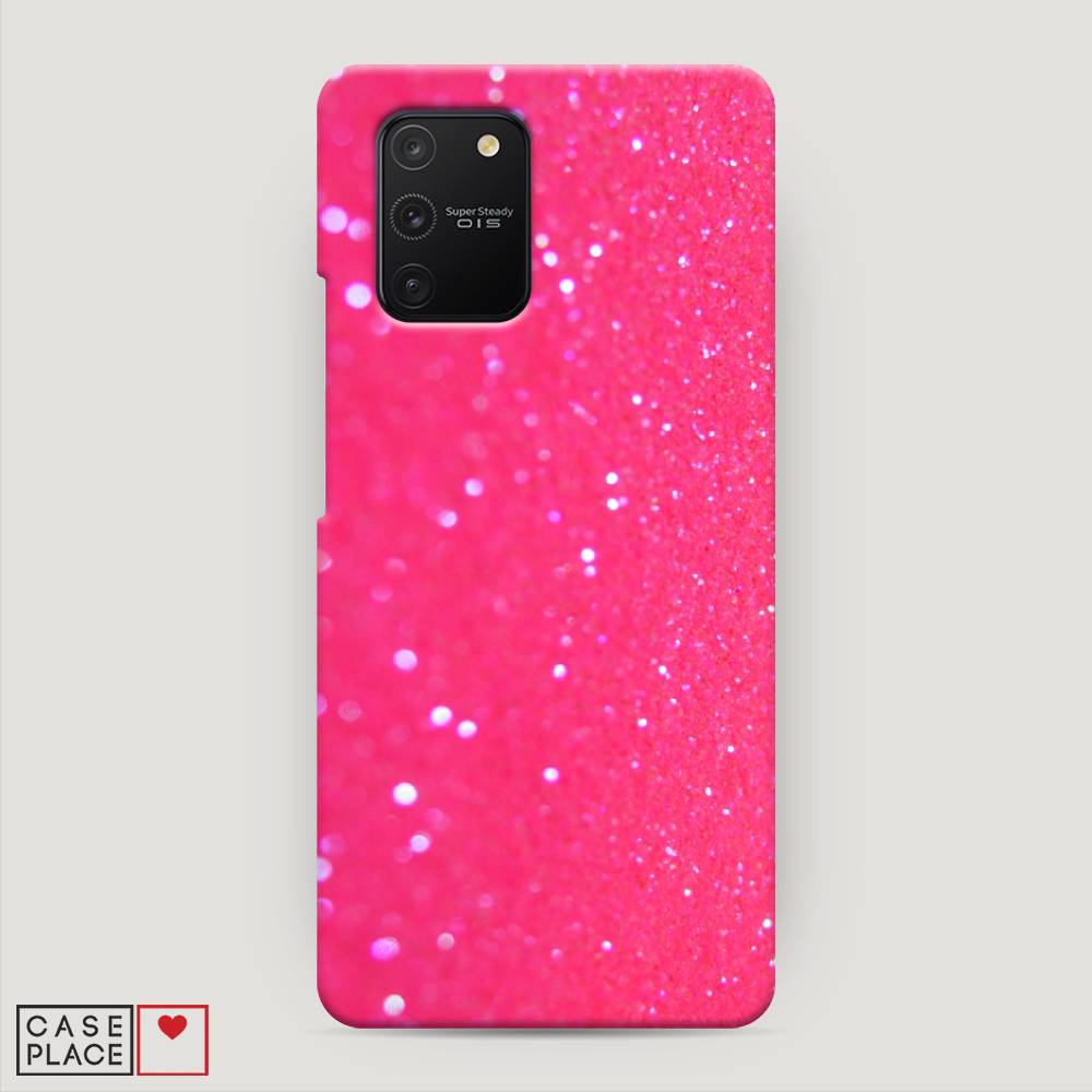 

Пластиковый чехол "Малиновые блестки рисунок" на Samsung Galaxy A91