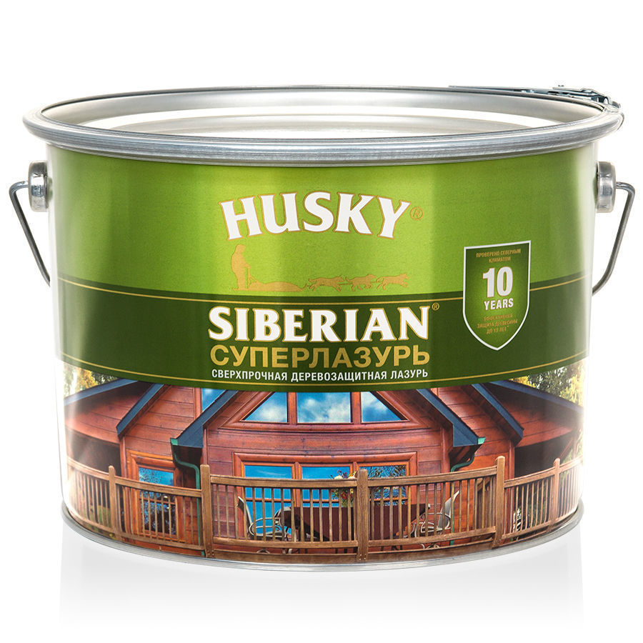 Суперлазурь HUSKY SIBERIAN антик 9л гель для дерева husky siberian полуматовый цвет антик 9 л