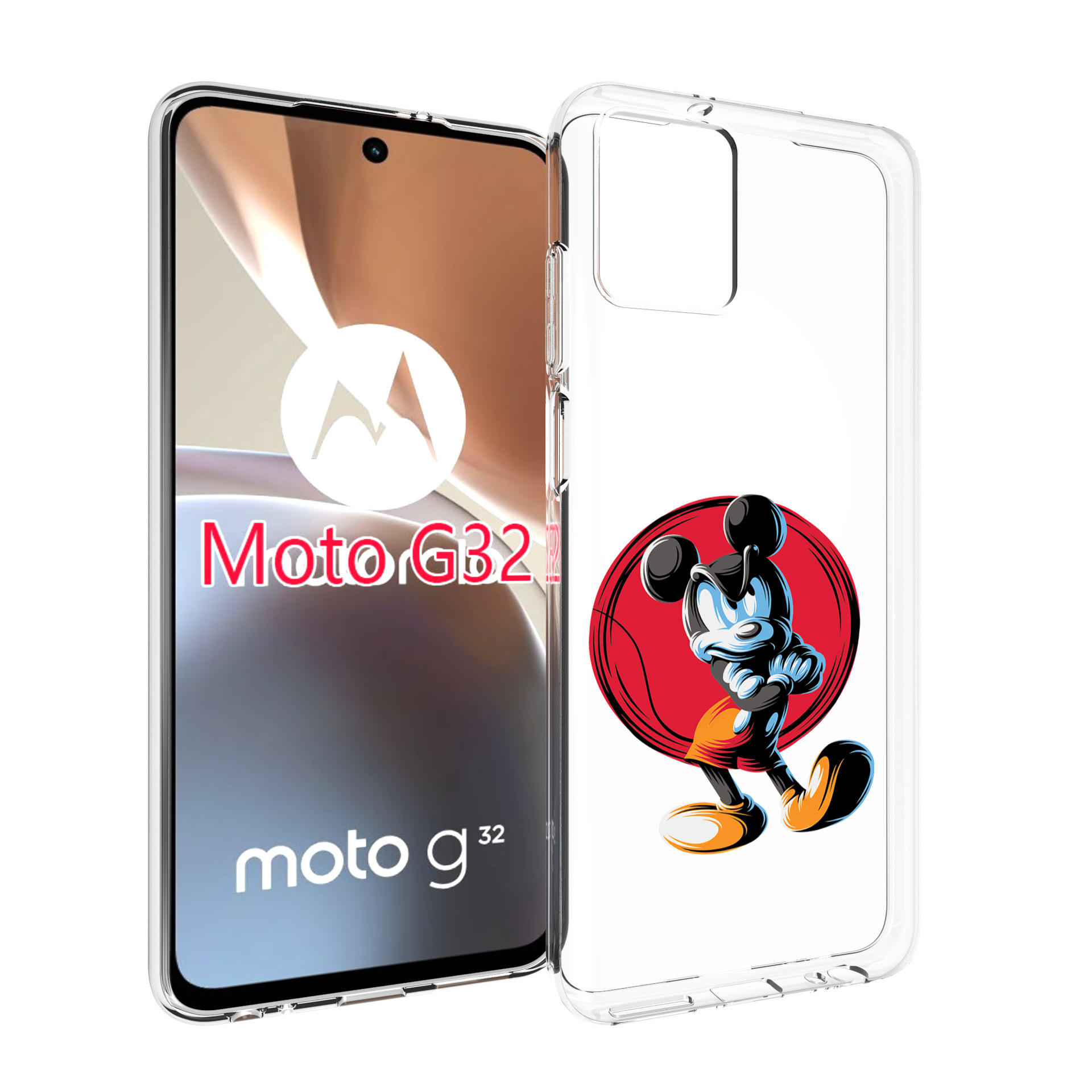 

Чехол MyPads злой-микки для Motorola Moto G32, Прозрачный, Tocco