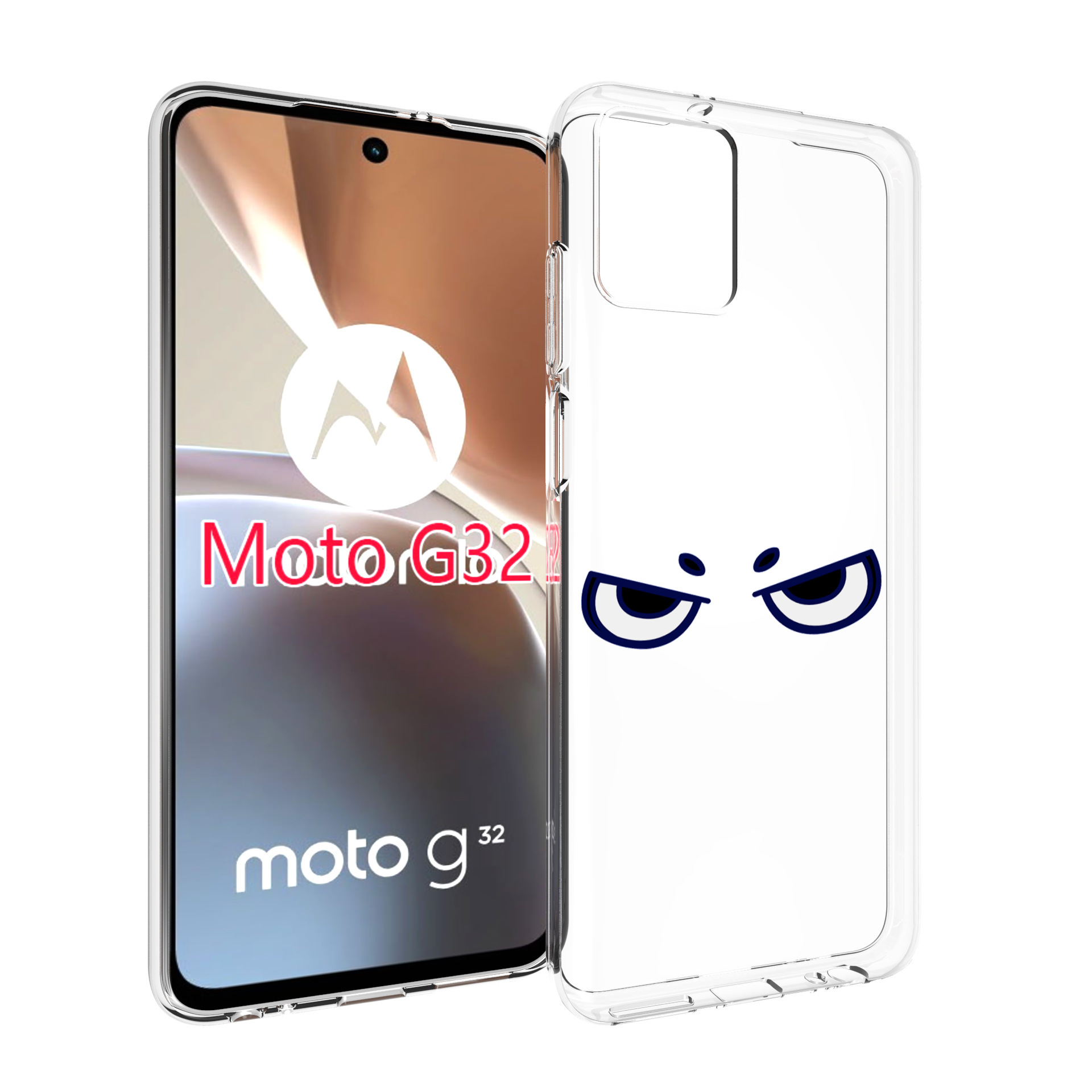 

Чехол MyPads злые-глазки для Motorola Moto G32, Прозрачный, Tocco