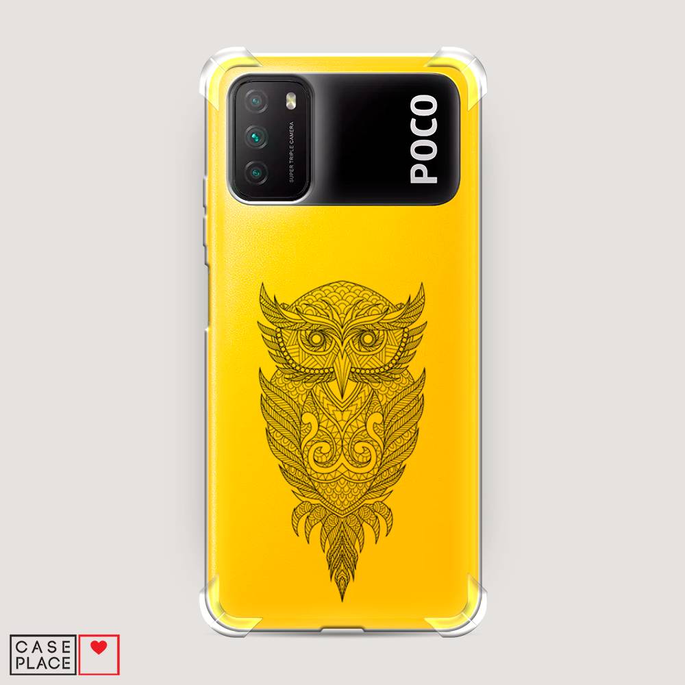 

Чехол Awog на Poco M3 "Филин графика", Разноцветный, 39551-1