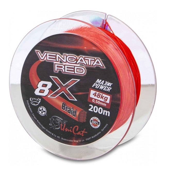 

Леска плетеная Uni Cat Vencata Red 8X Line 0,37 мм, 200 м, 34 кг, red, 1 шт.