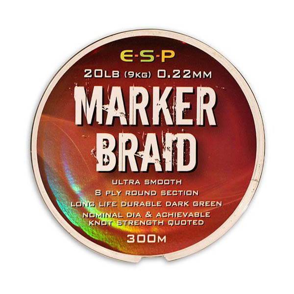 

Леска плетеная ESP Marker Braid 0,22 мм, 300 м, 9 кг, olive green, 1 шт.