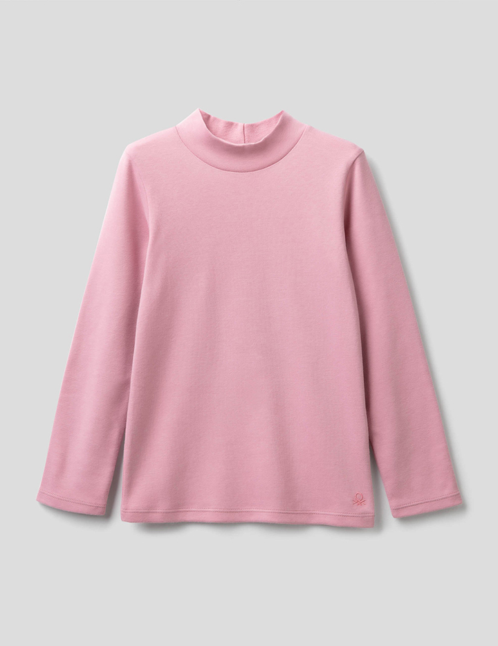 

Водолазка для девочек Benetton цв. розовый р.116, 21A_3AOUC200G