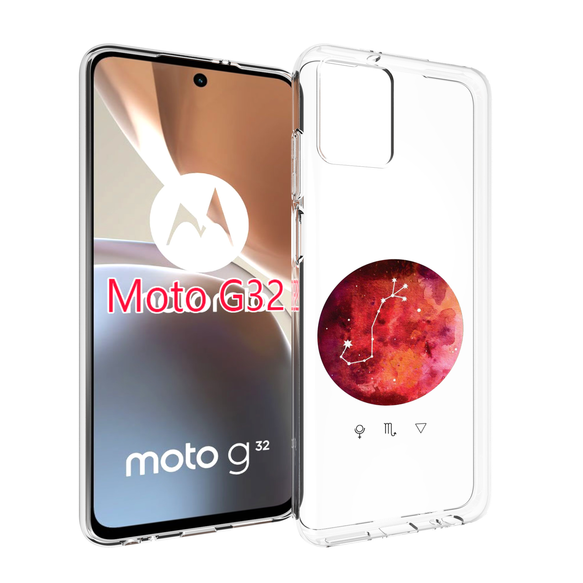 

Чехол MyPads знак зодиака скорпион 6 для Motorola Moto G32, Прозрачный, Tocco
