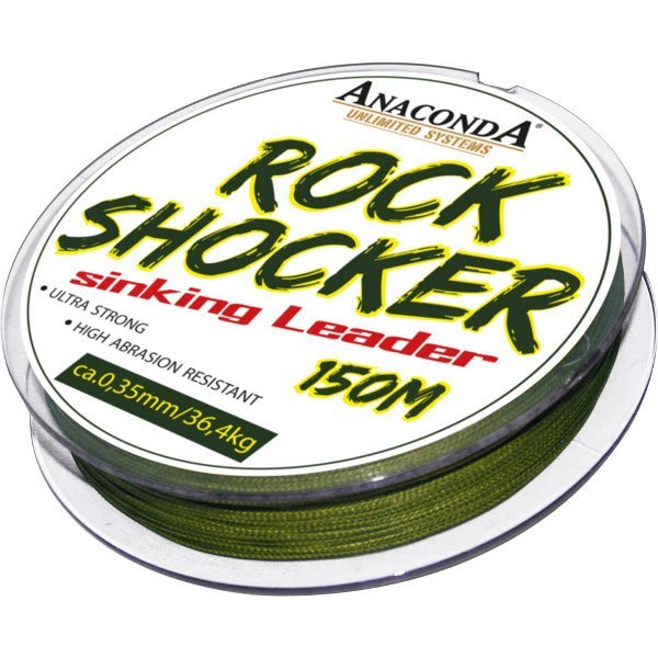 

Леска плетеная Anaconda Rock Shocker 0,35 мм, 150 м, 36,4 кг, green, 1 шт.