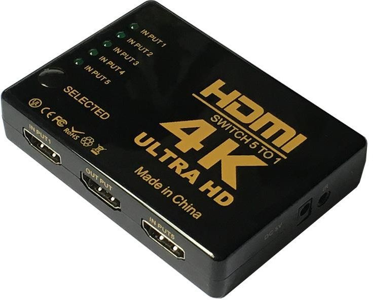 

Коммутатор HDMI 5x1 4K с переключением