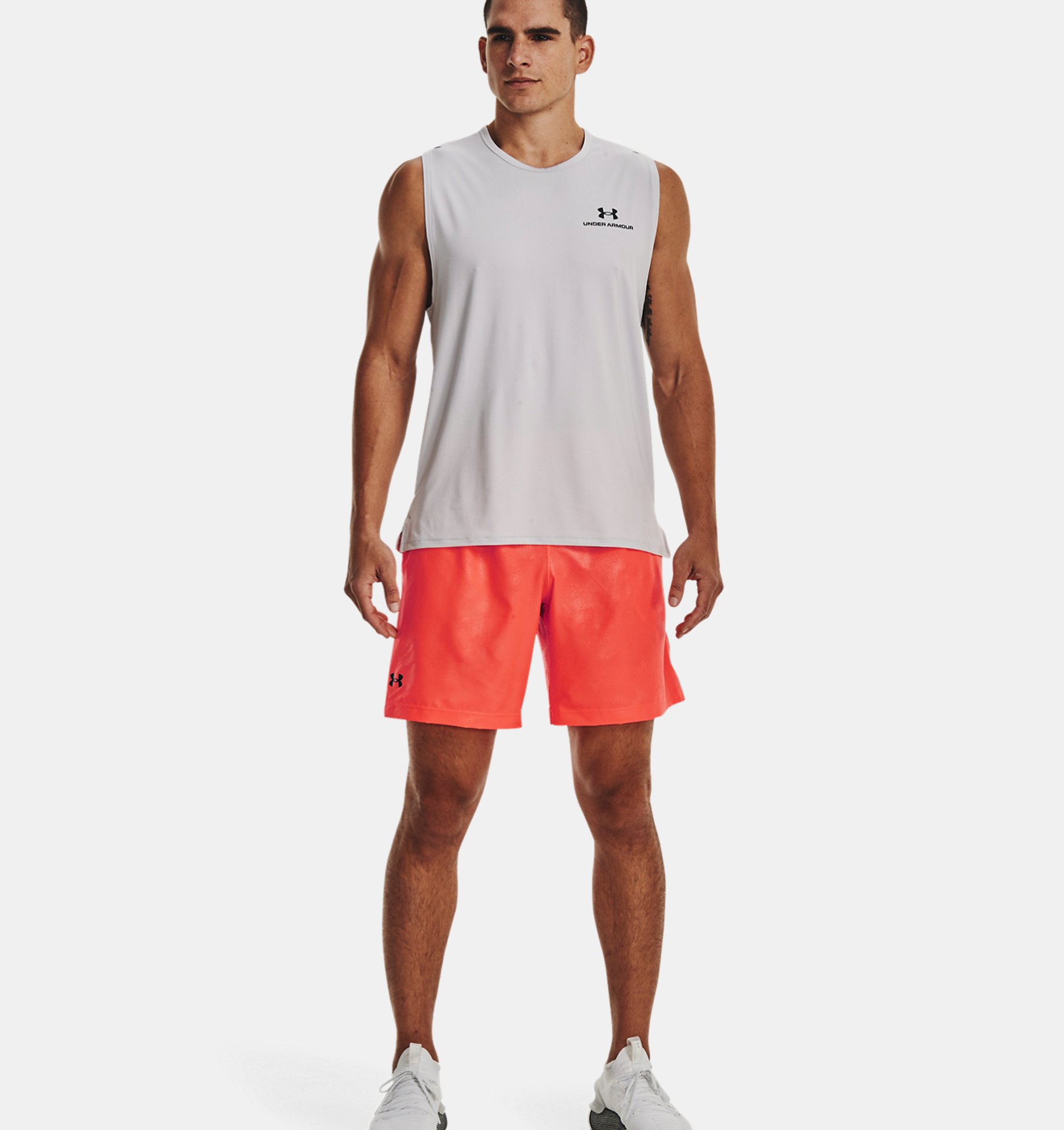 Шорты мужские Under Armour UA Woven Emboss, Shorts, оранжевый, S