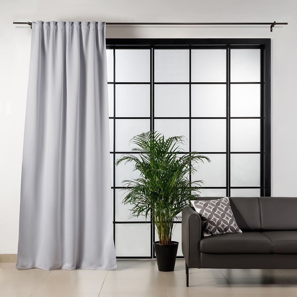 Штора, Нокс, блэкаут, 140*260, на ленте, цвет 01 - белый