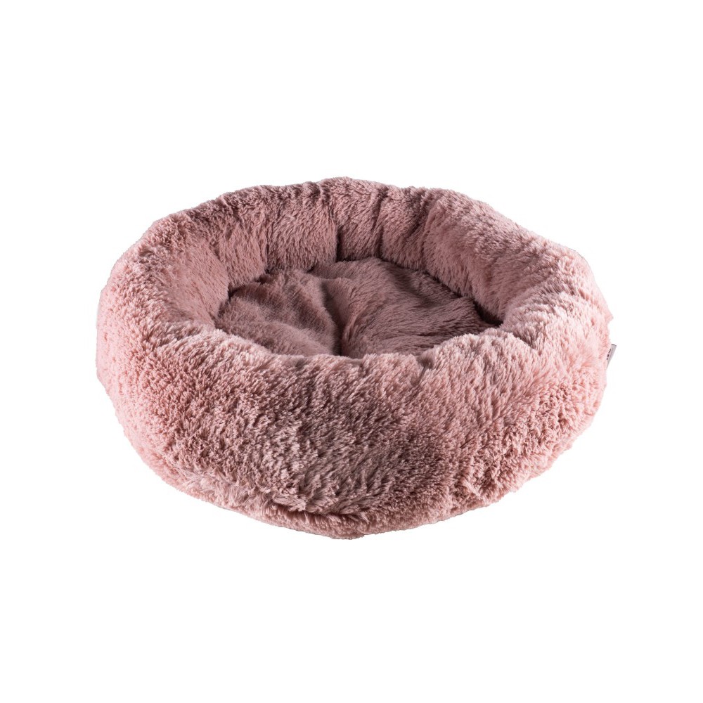 

Лежак для животных FOXIE Fur Real 53х53х20см круглый из меха нежный розовый