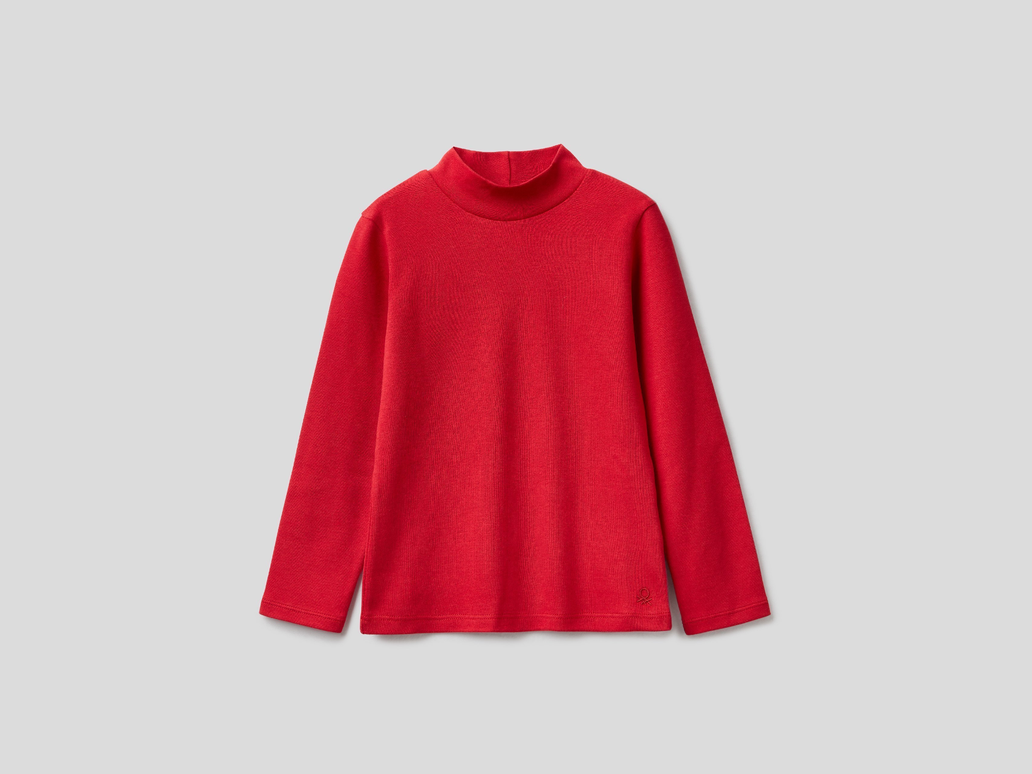 фото Водолазка для девочек benetton цв. красный р.110 united colors of benetton
