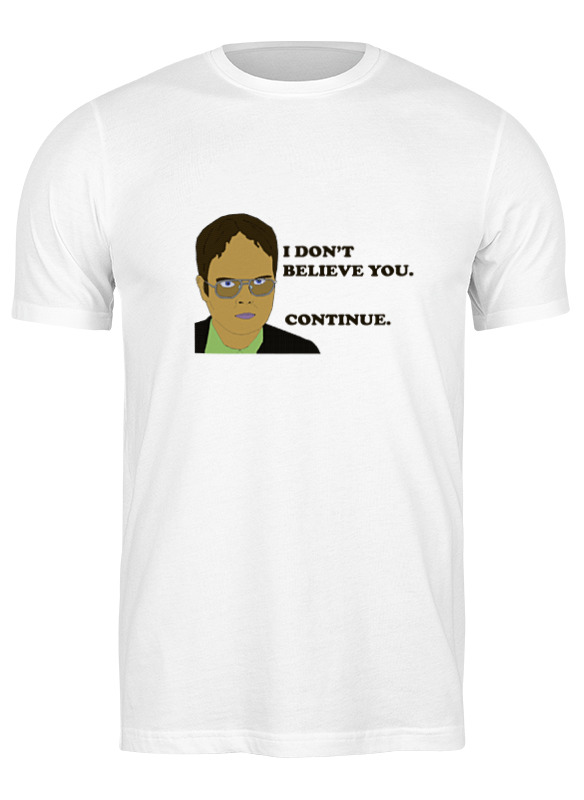 

Футболка мужская Printio Dwight schrute белая S, Белый, Dwight schrute