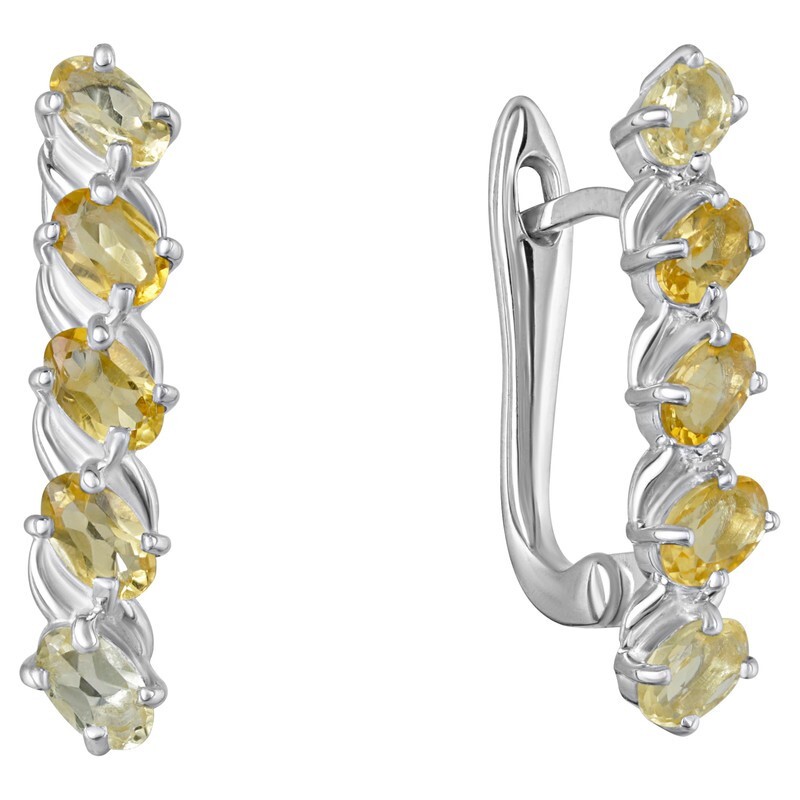 

Серьги из серебра с цитрином LAZURIT-ONLINE 7978PD, 7978PD