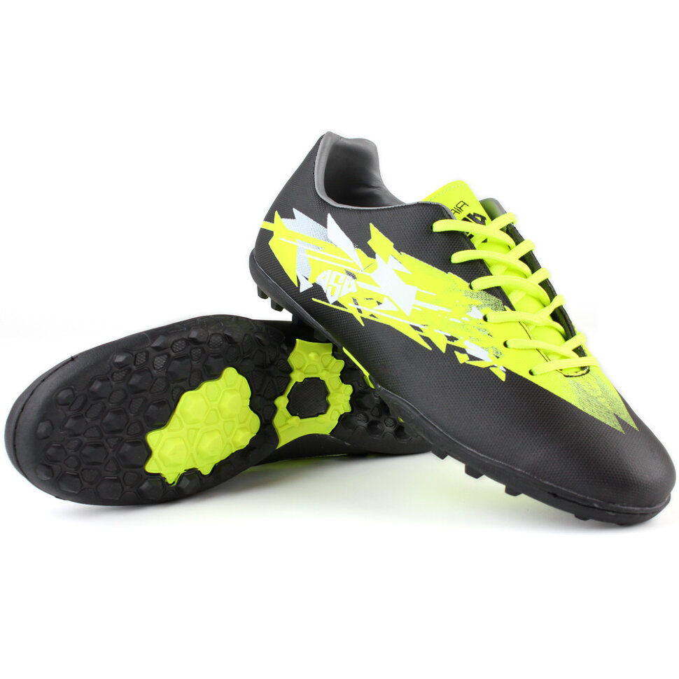 полуботинки кроссовые Furia Turf 504A18 black/lime