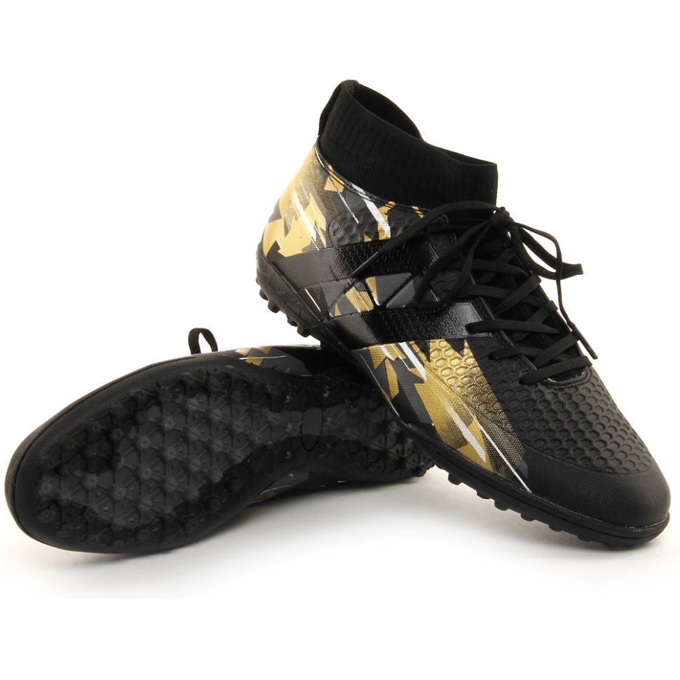 

полуботинки кроссовые Inferno Turf 278А18 black/gold, Черный;золотистый;белый;серый, Inferno