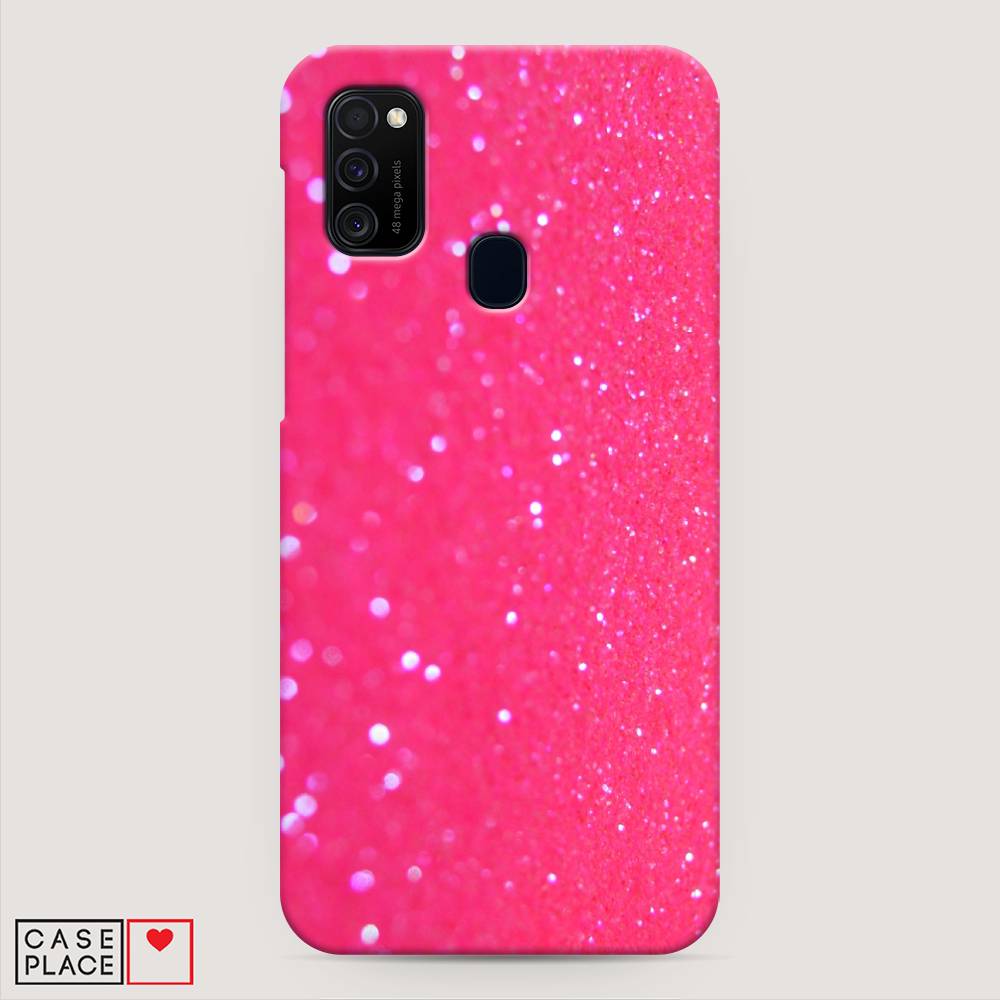 

Пластиковый чехол "Малиновые блестки рисунок" на Samsung Galaxy M30s
