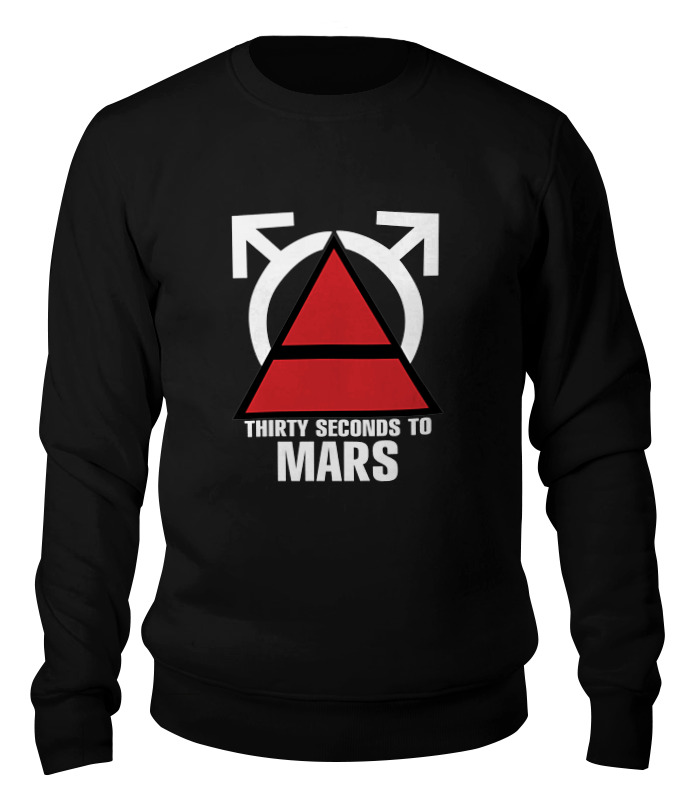 

Свитшот унисекс Printio Thirty seconds to mars черный L, Thirty seconds to mars