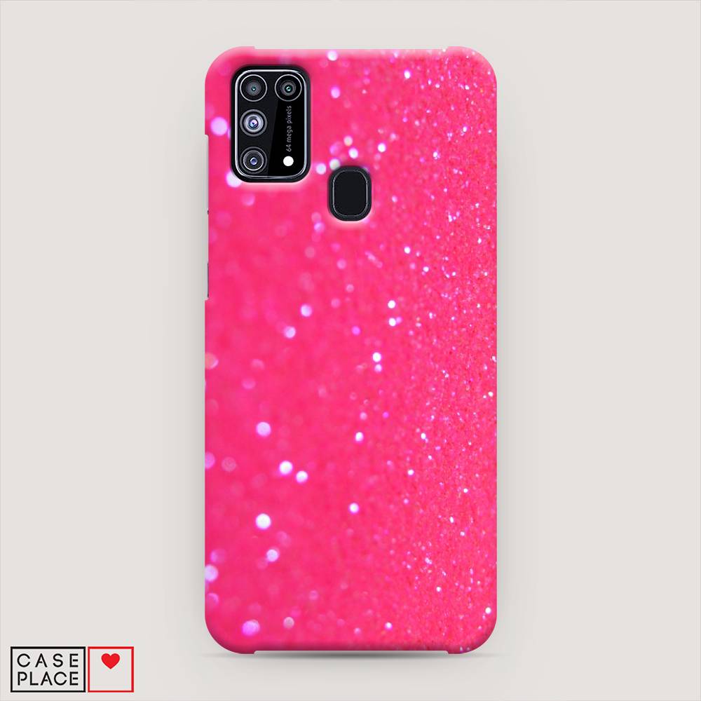 

Пластиковый чехол "Малиновые блестки рисунок" на Samsung Galaxy M31