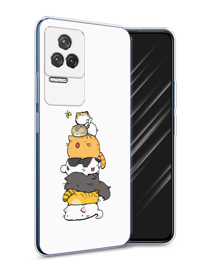 

Чехол Awog на Xiaomi Redmi K50 "Бутерброд из котиков", Разноцветный, 312250-10