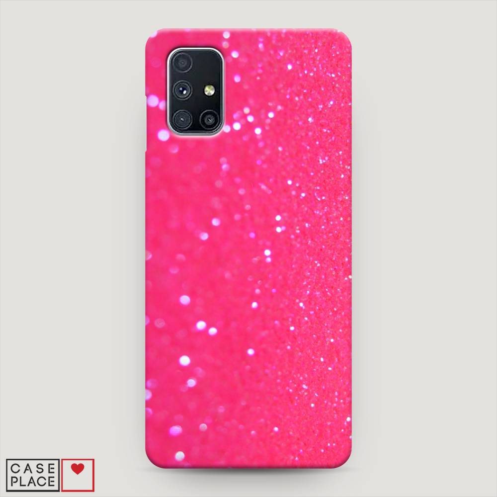 

Пластиковый чехол "Малиновые блестки рисунок" на Samsung Galaxy M51