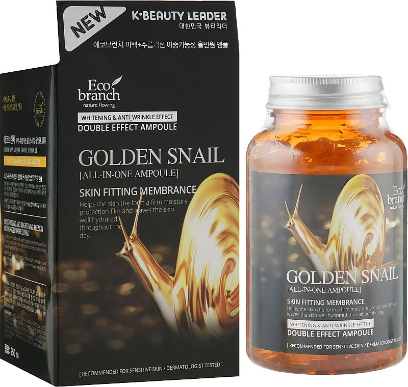 

Сыворотка ECO BRANCH Ампульная для лица All In One Ampoule Golden Snail 100 мл