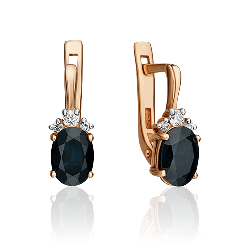 

Серьги из золота PLATINA jewelry 02-0269, сапфир/бриллиант, 02-0269