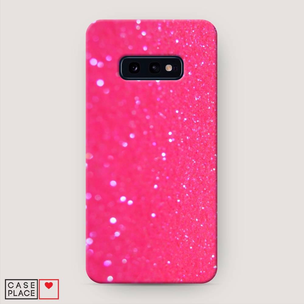

Пластиковый чехол "Малиновые блестки рисунок" на Samsung Galaxy S10E