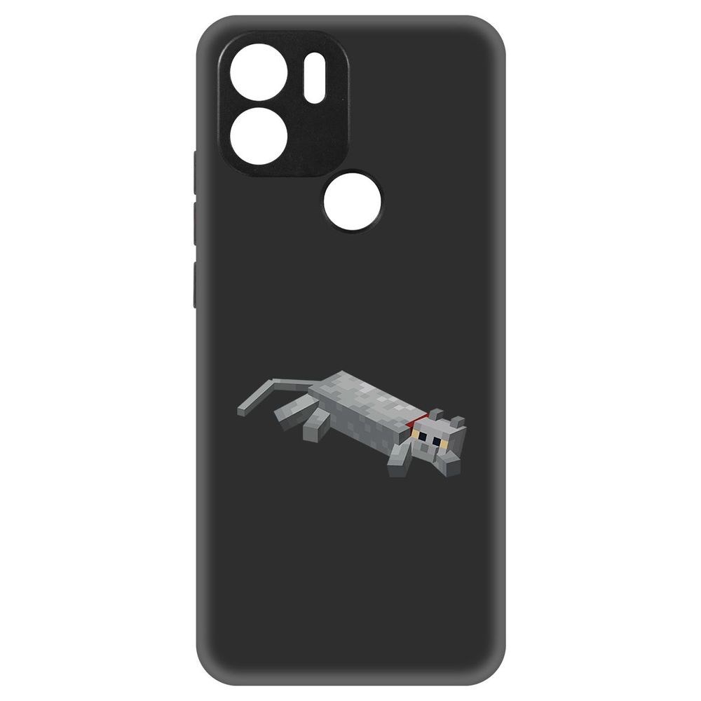 

Чехол-накладка Krutoff Soft Case Minecraft-Кошка для Xiaomi Redmi A2+ черный