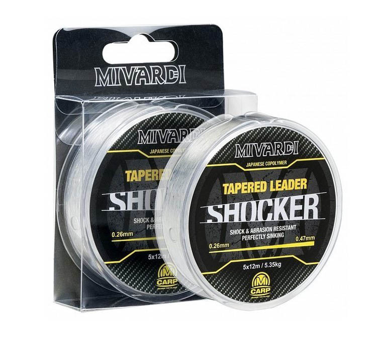 

Леска монофильная Mivardi Shocker Tapered Leader 0,47 мм, 12 м, 8,65 кг, clear, 1 шт.