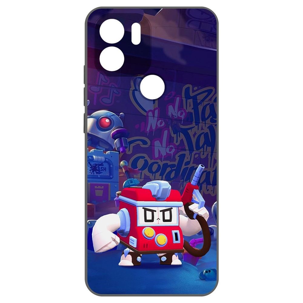 Чехол-накладка Krutoff Soft Case Brawl Stars - V8-БИТ для Xiaomi Redmi A2+ черный