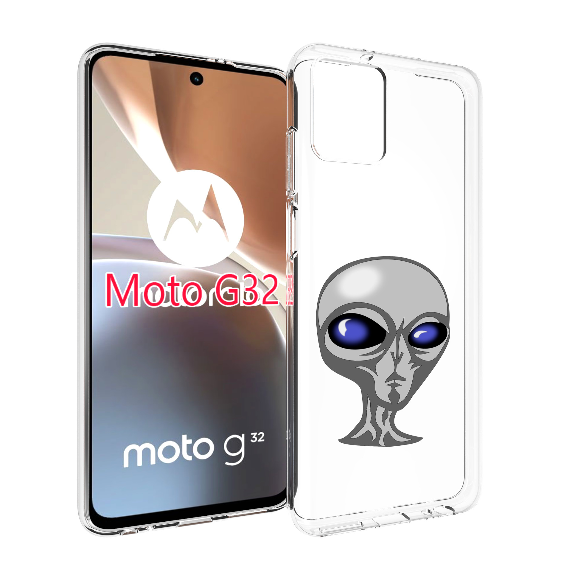 

Чехол MyPads инопланетянин для Motorola Moto G32, Прозрачный, Tocco