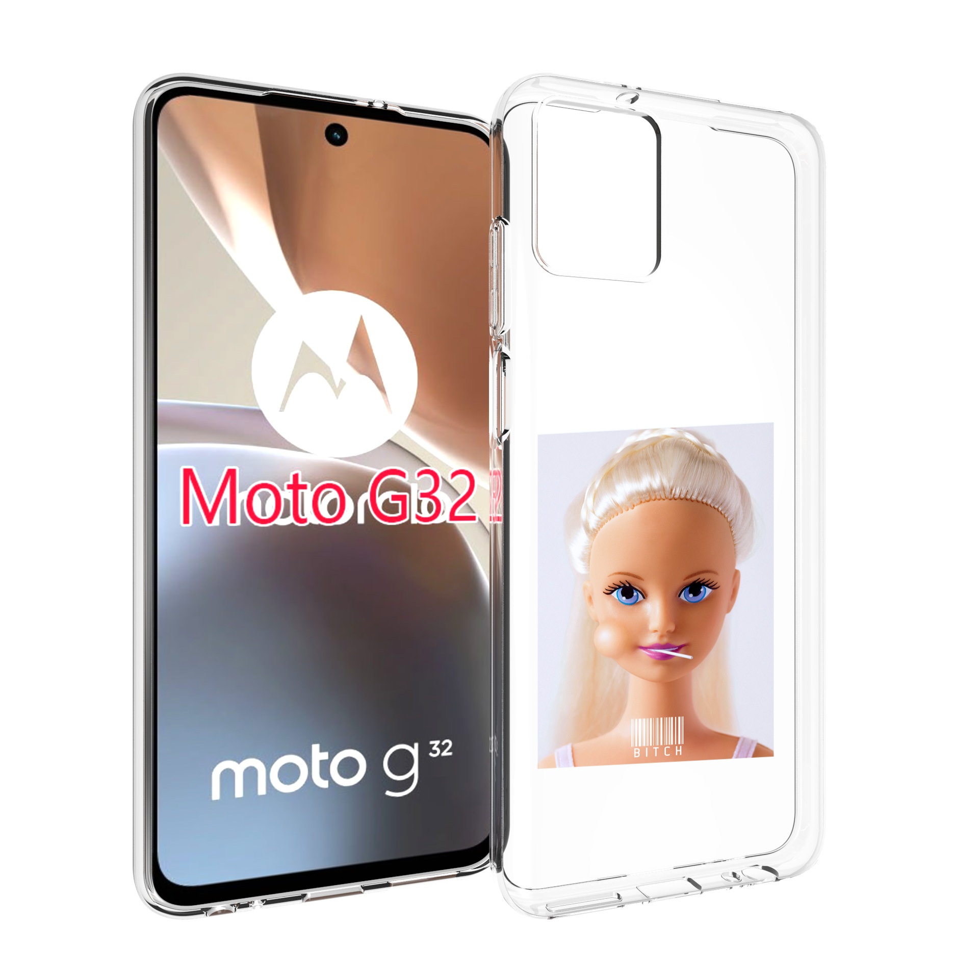 Чехол MyPads барби для Motorola Moto G32