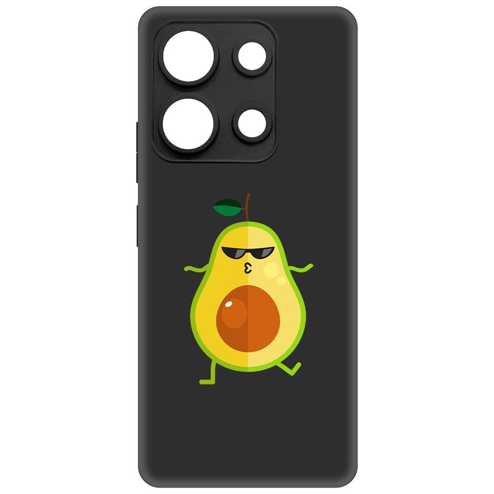 

Чехол-накладка Krutoff Soft Case Авокадо Стильный для Infinix Note 30i черный