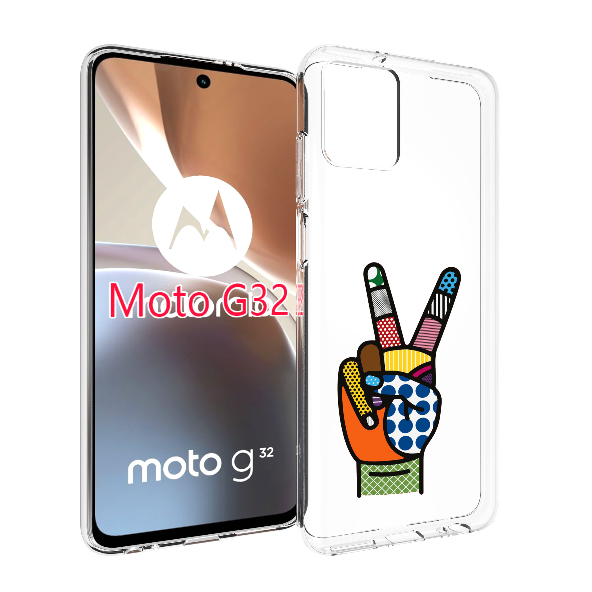 

Чехол MyPads йоу пальчики для Motorola Moto G32, Прозрачный, Tocco