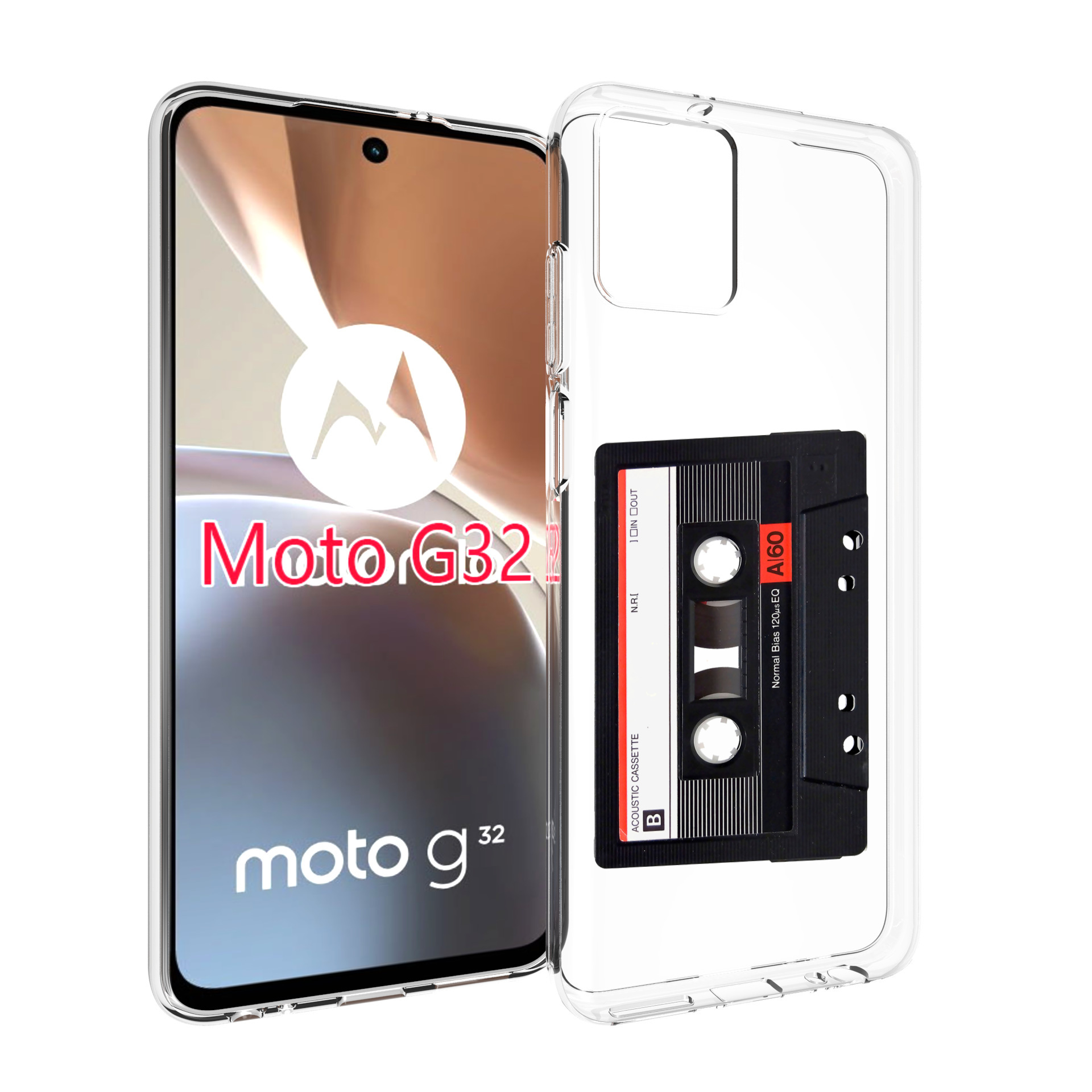 

Чехол MyPads касета для Motorola Moto G32, Прозрачный, Tocco