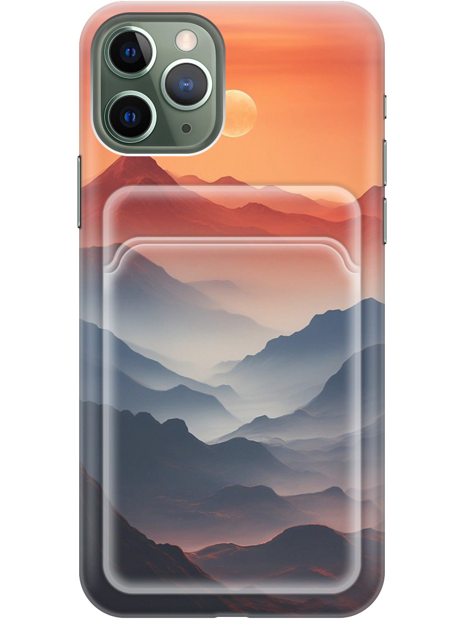 

Силиконовый чехол на Apple iPhone 11 Pro с принтом с карманом для карты прозрачный 785752, Прозрачный;оранжевый;черный, 721799610