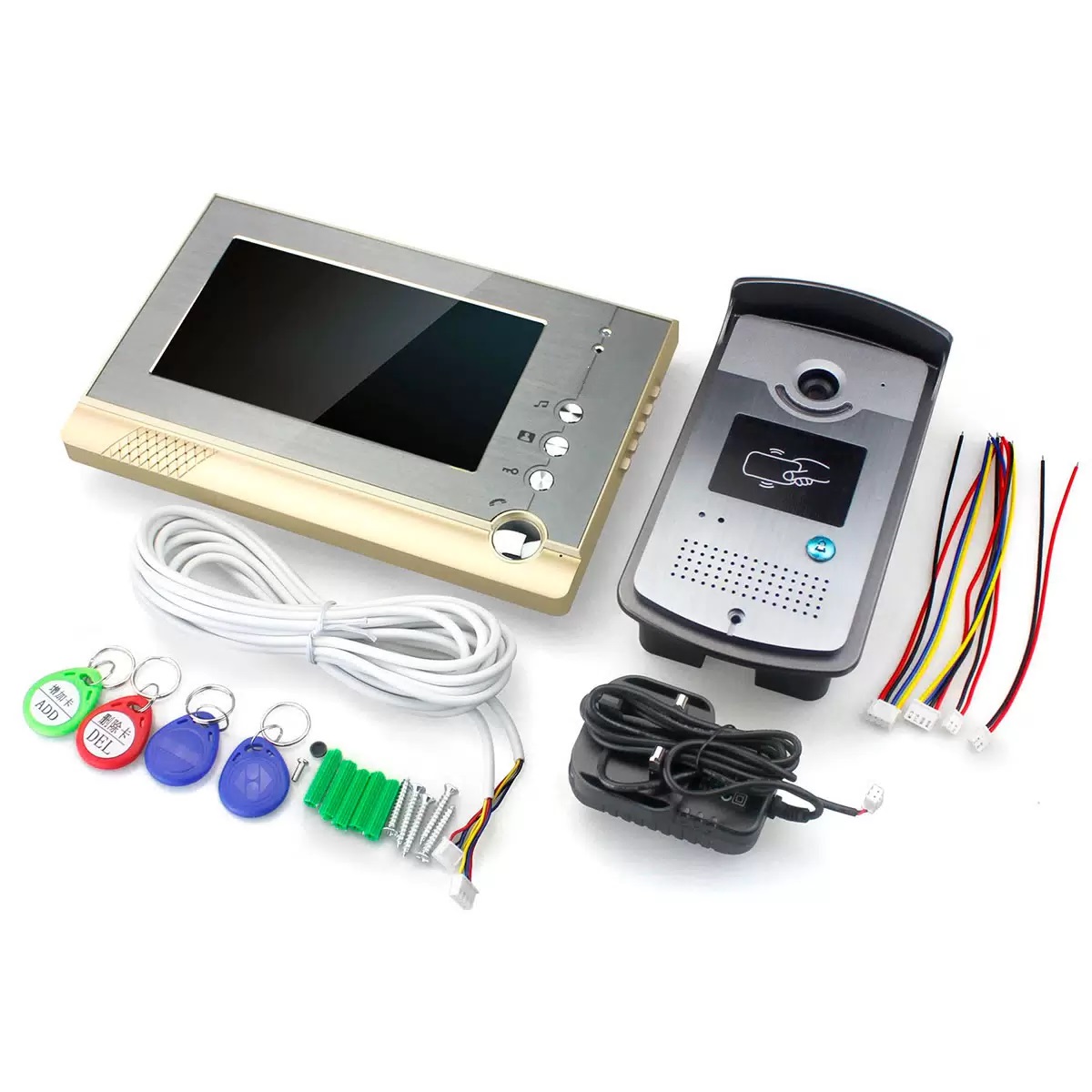 Комплект видеодомофона со встроенным считывателем и записью на карту SD PST VD07R-ID