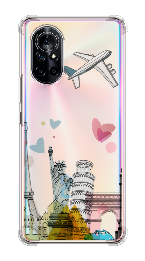

Чехол Awog на Huawei Nova 8 "Сиреневые цветы-акварель", Разноцветный, 6105750-10