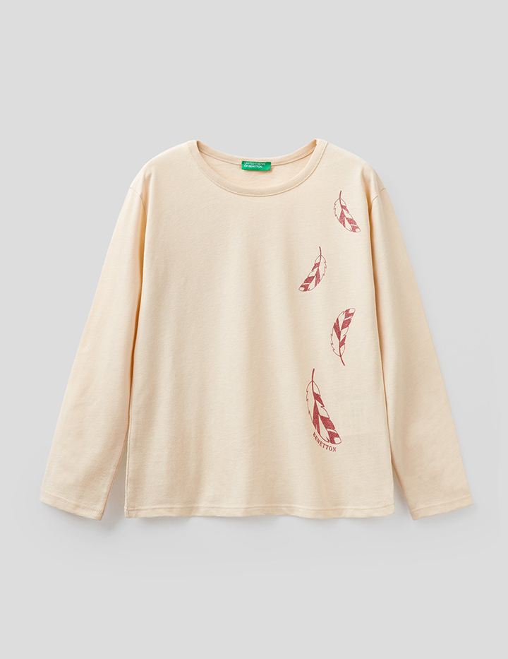 

Футболка для девочек Benetton цв. желтый р.158, 21A_3ATNC1009