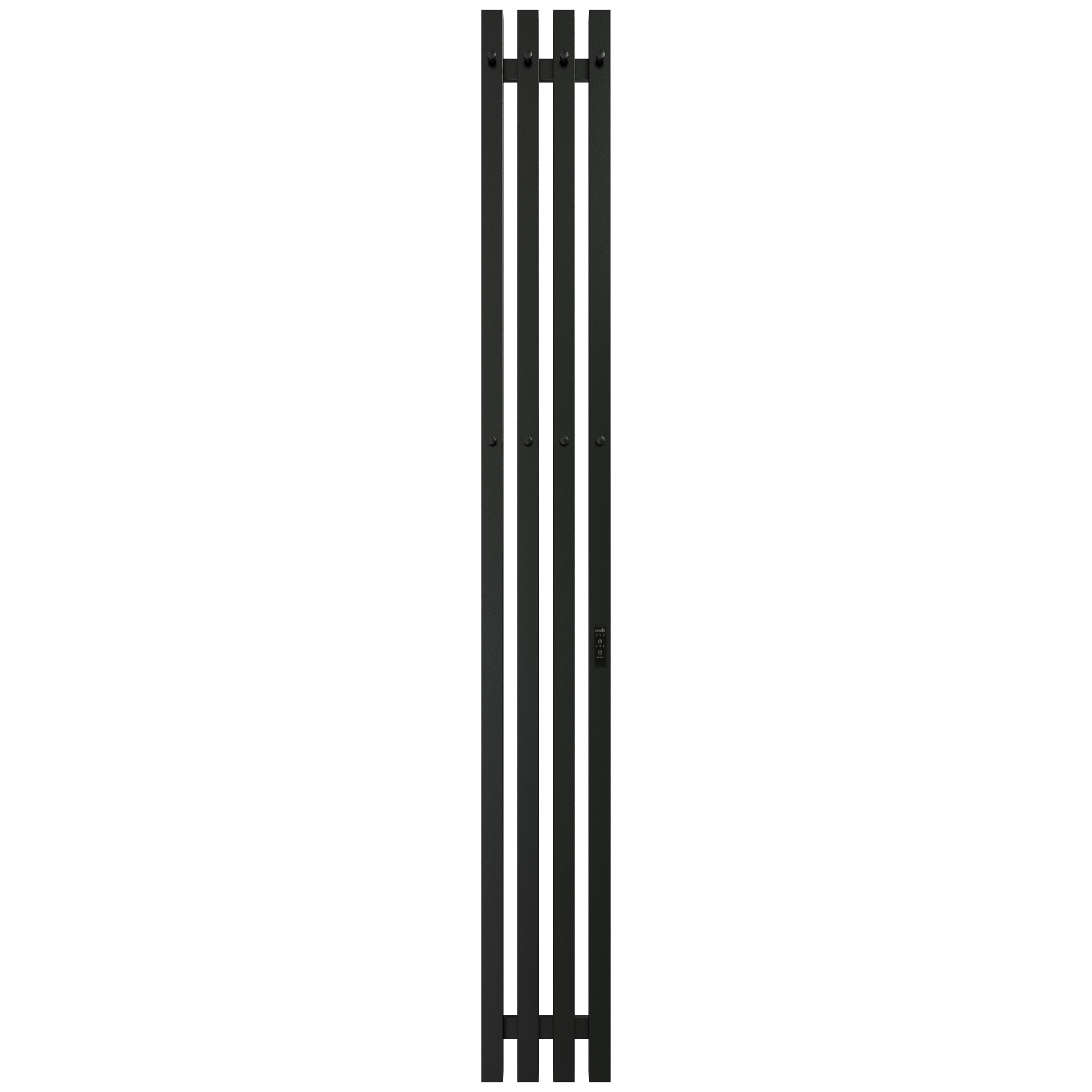 

Полотенцесушитель Электрический Grois QUARTET GR-125 18см*150см черный матовый, QUARTET