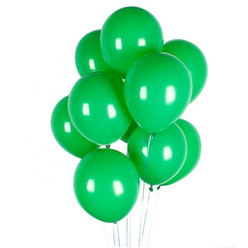 Набор воздушных шаров Зеленый (10 шт, 32 см)