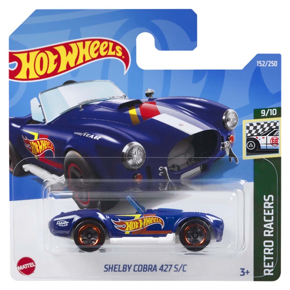 

Базовая машинка Hot Wheels Shelby Cobra 427 S/C, Синяя, 5785/HCV65