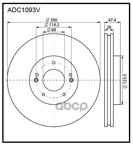 

Диск Тормозной ALLIED NIPPON ADC1093V