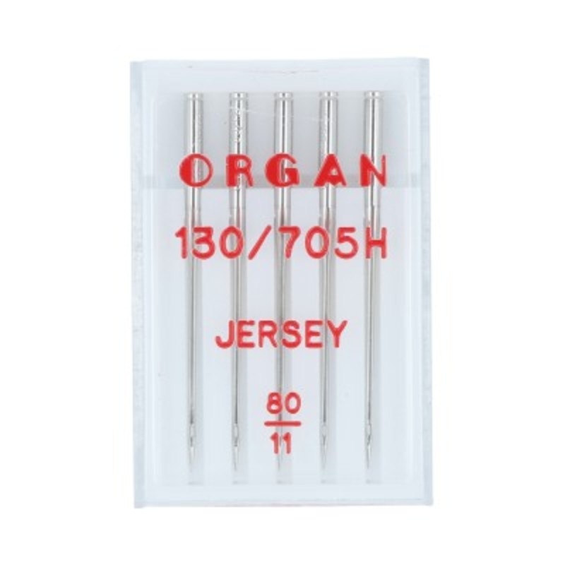 

Иглы для швейной машины ORGAN бытовой, для джерси, 5 шт, в пенале, № 80