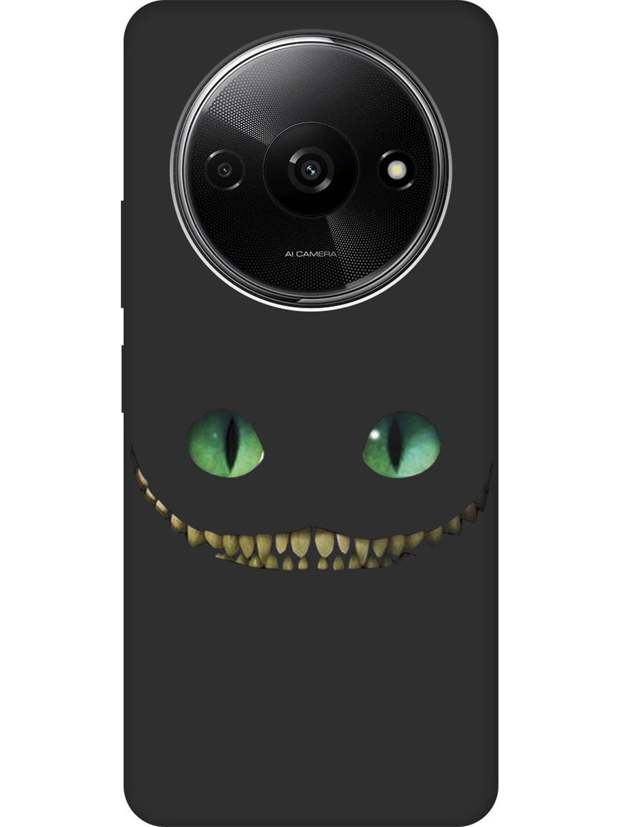 

Силиконовый чехол на Xiaomi Redmi A3 с рисунком "Cheshire Cat" Soft Touch черный, Черный;зеленый, 20012119