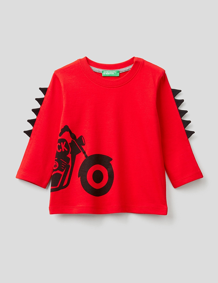 

Лонгслив для мальчиков Benetton цв. красный р.80, 21A_3ATNC15C5