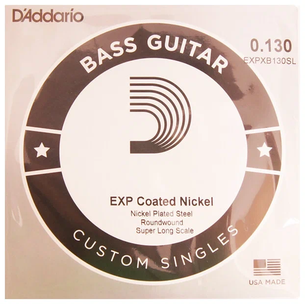 

Отдельная струна для бас-гитары с покрытием 130 D'Addario