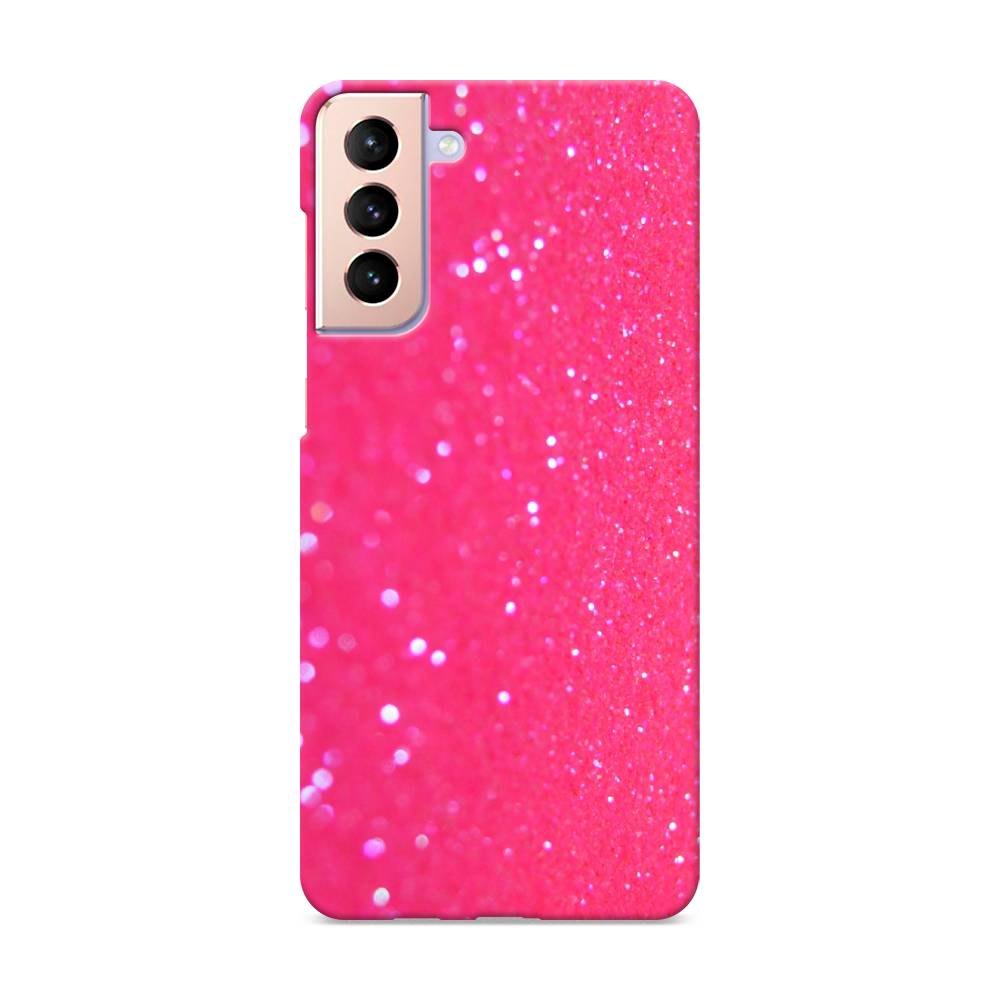 

Пластиковый чехол "Малиновые блестки рисунок" на Samsung Galaxy S21 +