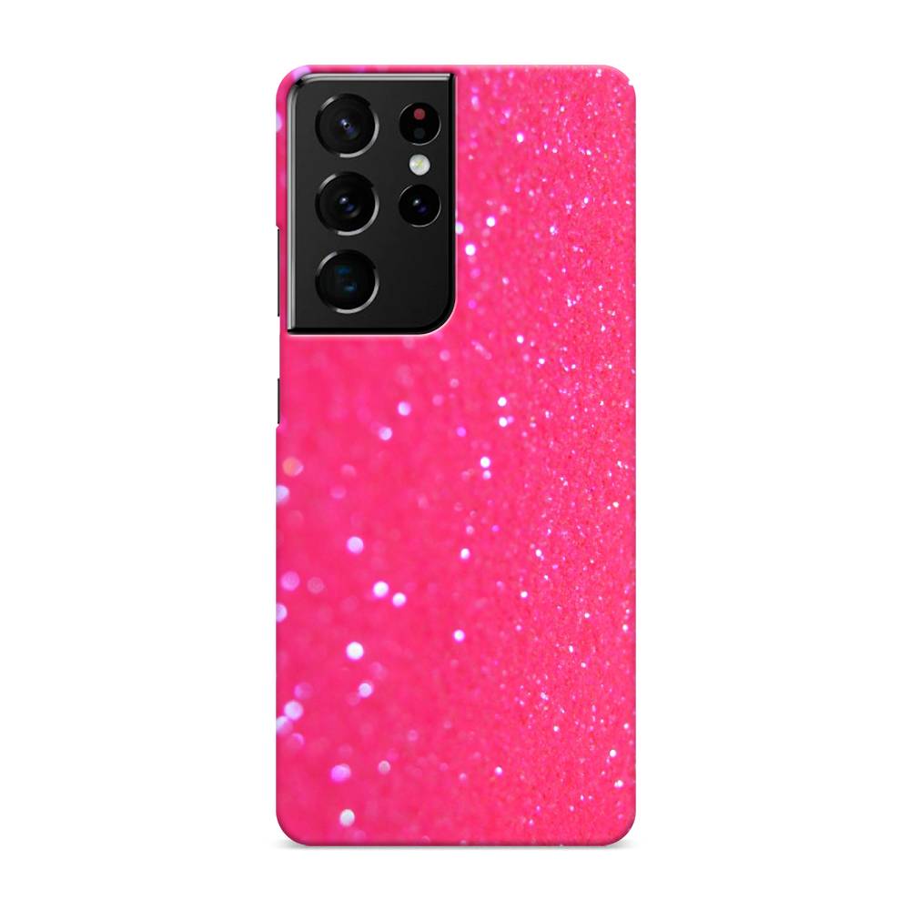 

Пластиковый чехол "Малиновые блестки рисунок" на Samsung Galaxy S21 Ultra