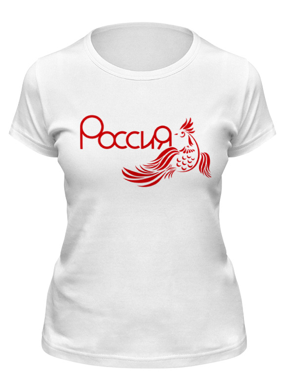 

Футболка женская Printio Россия(хохлома) белая 2XL, Белый, Россия(хохлома)